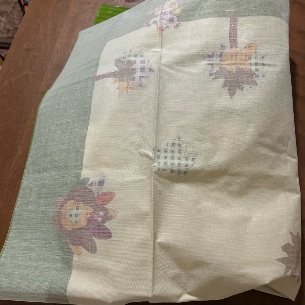 Vinyl Thanksgiving tablecloth NWT - Picture 2 of 3